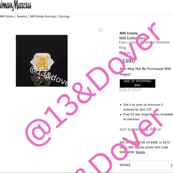 8ct Fancy Canary Ring - Picture 11 of 12